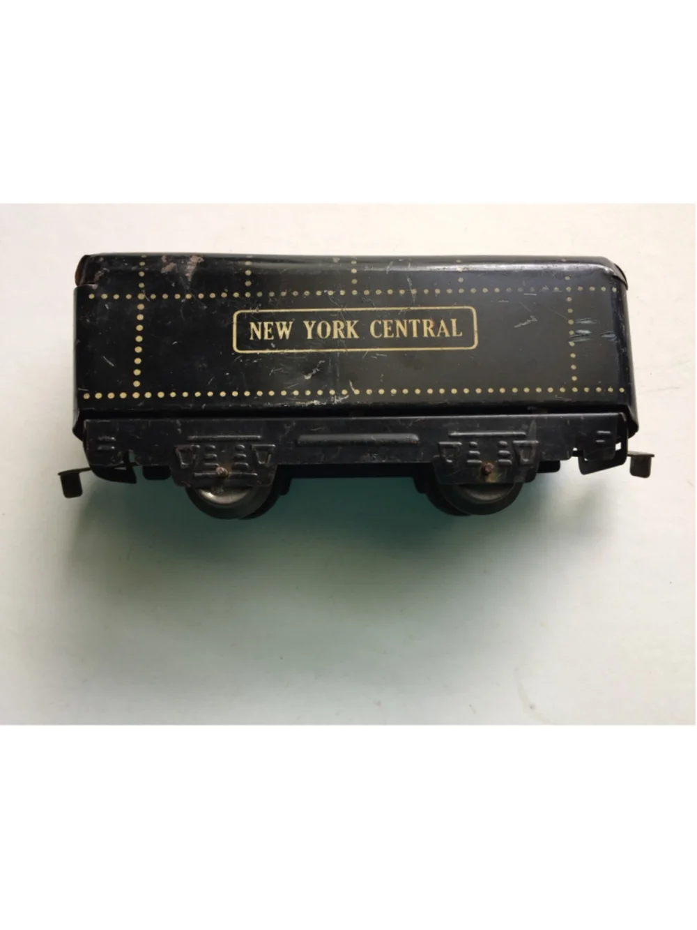 Vintage Marx New York Central Black Tender Car Tin Litho O Gauge Train